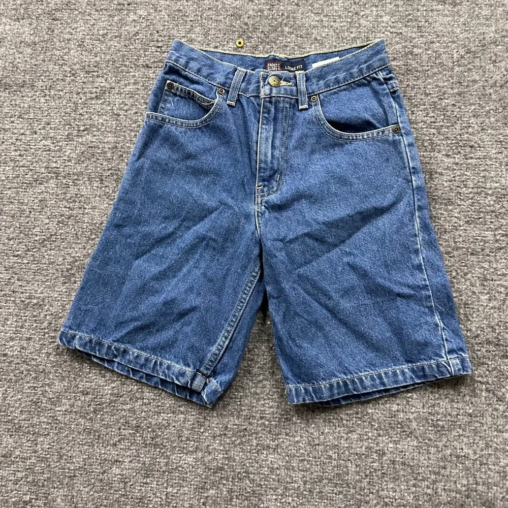 Faded Glory Denim Shorts Womens Size 10 Blue Loose Fit Cotton Casual 90s Style